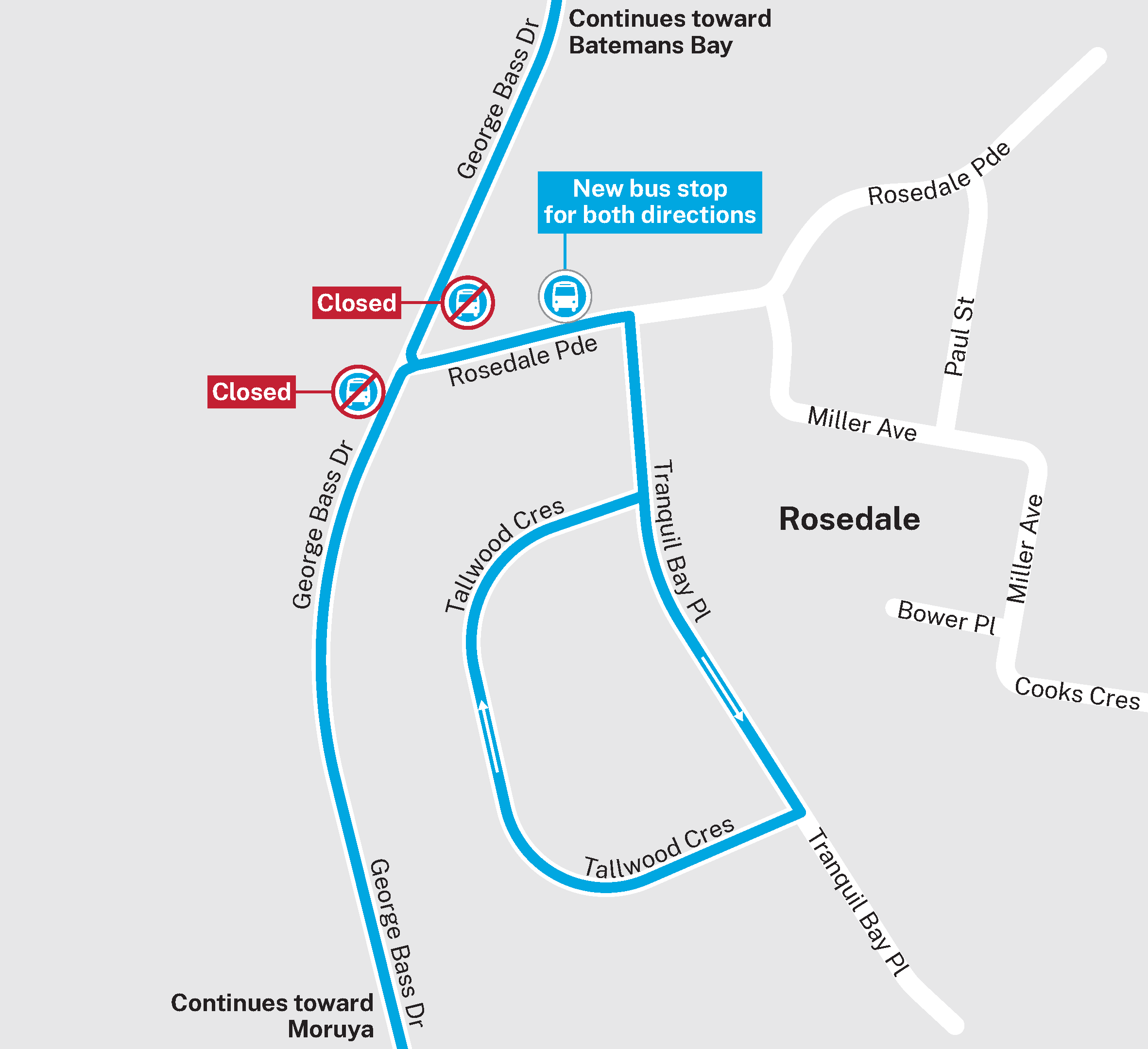 rosedale diversion map